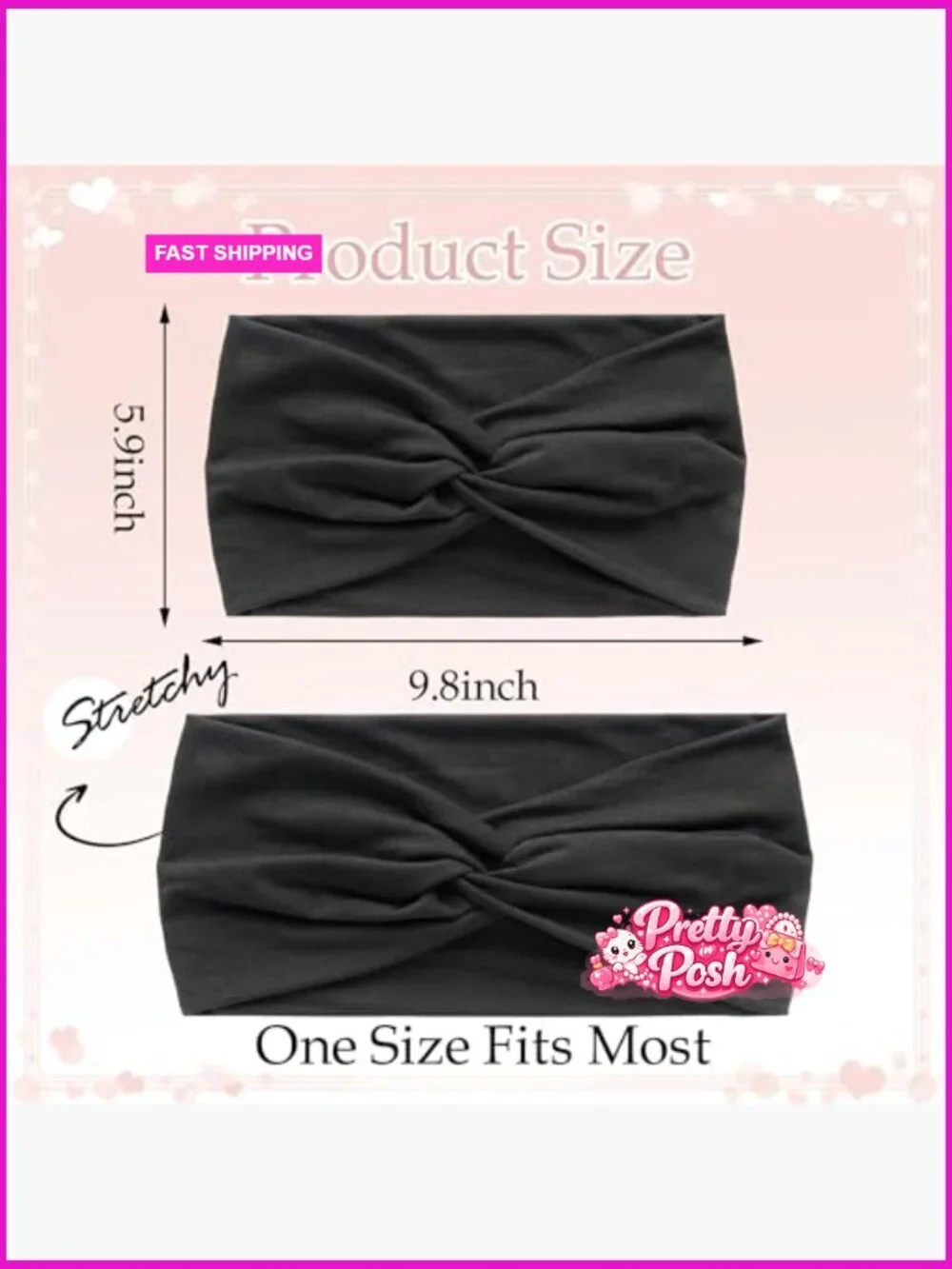 Cotton Wide Boho Headbands Knotted Turban Hair Wraps Set of 4